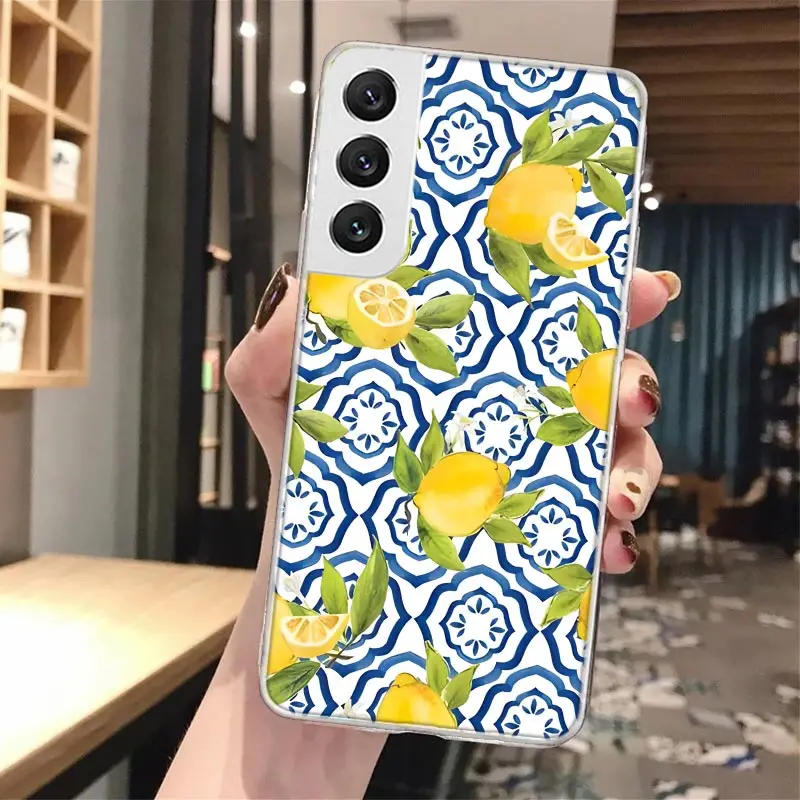 Funda de teléfono de silicona con limón mediterráneo para Samsung Galaxy S23 S24 S25 Ultra S21 Plus S20 FE S22 S10 + S10E - imagen 5