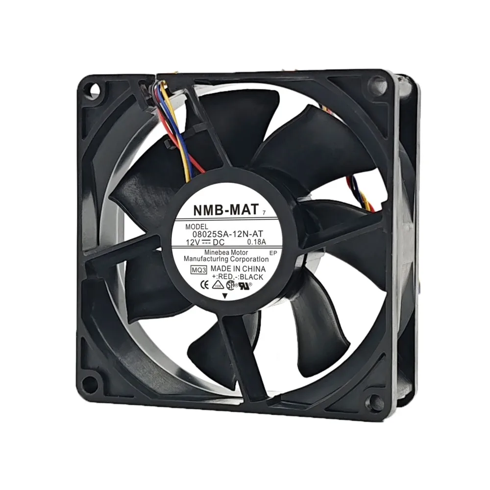 para NMB 08025SA-12N-AT: Ventilador silencioso de 80 x 80 x 25 mm de 12 V CC (0,18 A, 3100 RPM, 41 CFM+) de bajo ruido - imagen 2