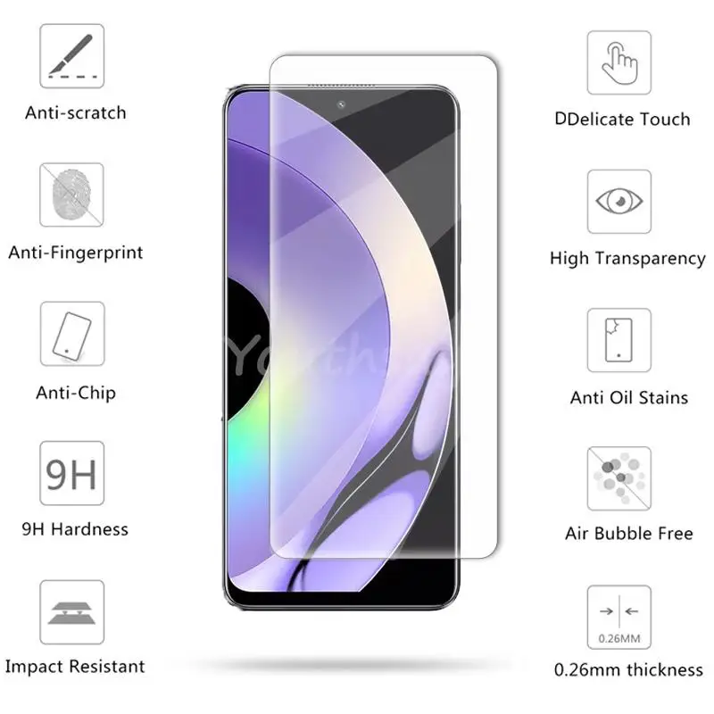 2PCS para OPPO verdadero yo 5 Protector de pantalla de vidrio templado de vidrio para verdadero yo 6 Pro 5 X50 XT X2 5i vidrio para verdadero yo 5 película del teléfono - imagen 3