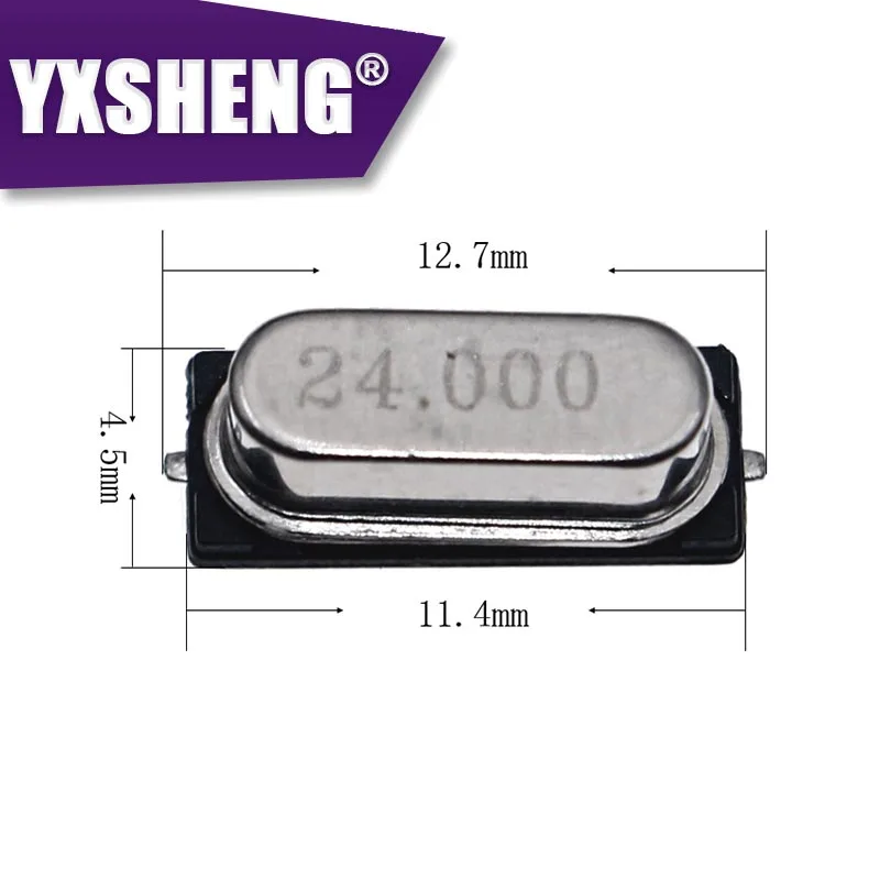 10 valores HC-49S 2 pines 4MHz 6MHz 8MHz 11,052MHz 12MHz 16MHz SMD Kit de oscilador de cristal con resonador de cuarzo 22,1184 24MHz 25MHz 48MHz - imagen 2