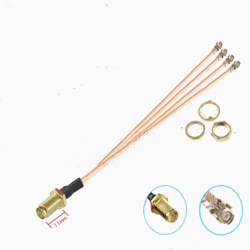 20CM RP SMA hembra a UFL 1/2/3/4/5 cable adaptador multicabeza 3G 4G WIFI antena módulo de placa de soldadura RF RG178 cable de extensión - imagen 4