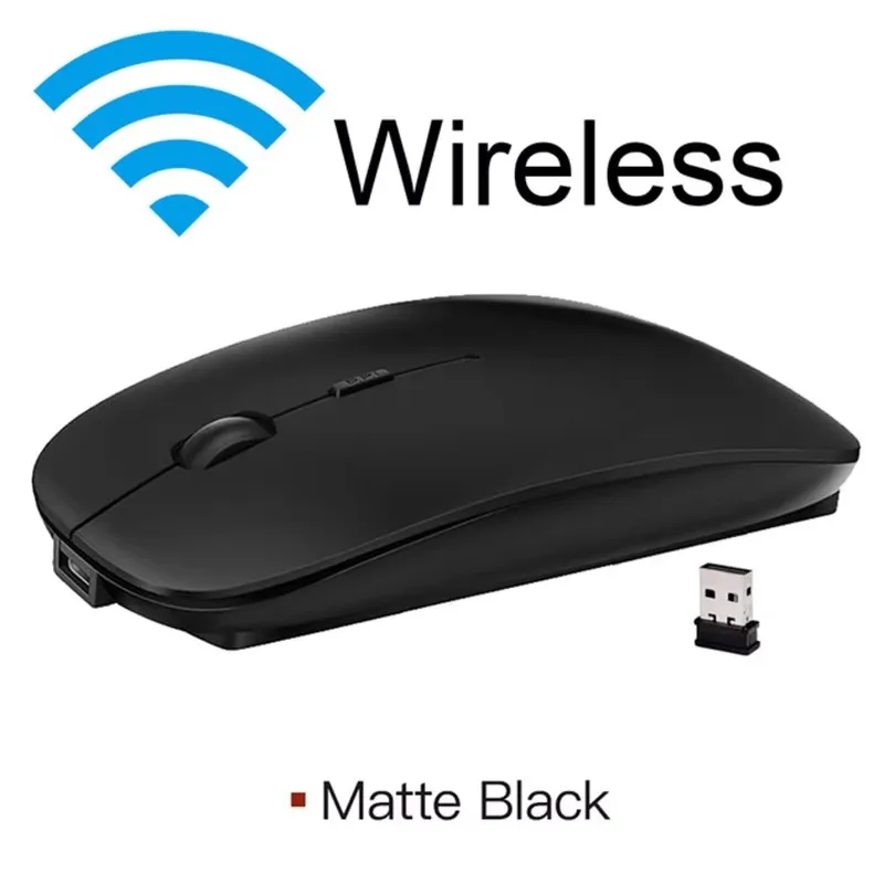Ratón de carga de modo dual Bluetooth 5,0 silencioso juego de portátil niñas G ratón negro inalámbrico - imagen 5
