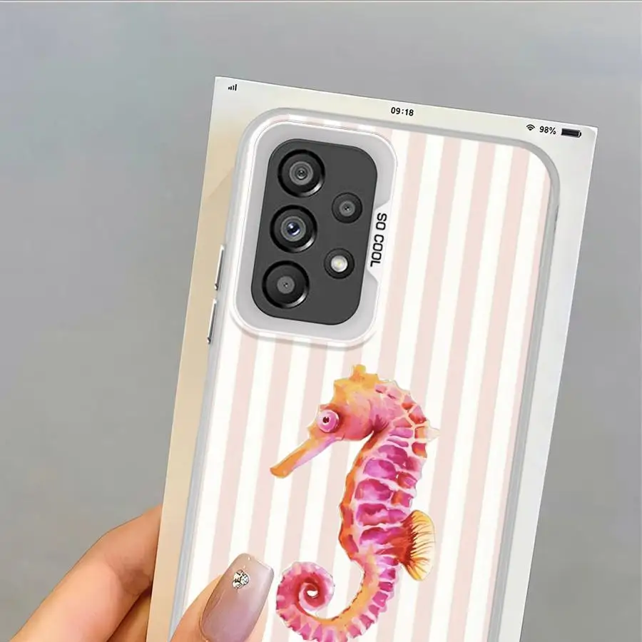 Funda trasera de teléfono para Samsung Galaxy S25 S24 FE S23 S23 Note 20 Ultra S21 S22 S20 Plus Marinc Life cangrejos langostas - imagen 4