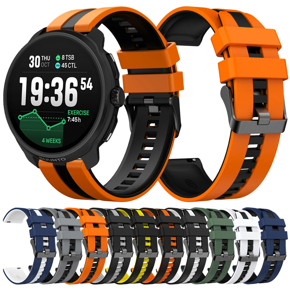Correa de silicona para reloj SUUNTO RACE 2/S, 20mm, 22mm, para SUUNTO OCEAN/VERTICAL/RACE RUN/5 9 PEAK PRO/3, Correa deportiva