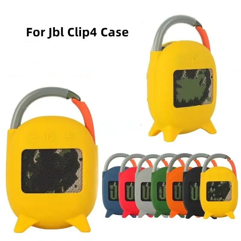 Funda de silicona a prueba de golpes, funda protectora de transporte a prueba de polvo, funda de pie para altavoz portátil Jbl Clip4 BT - imagen 2