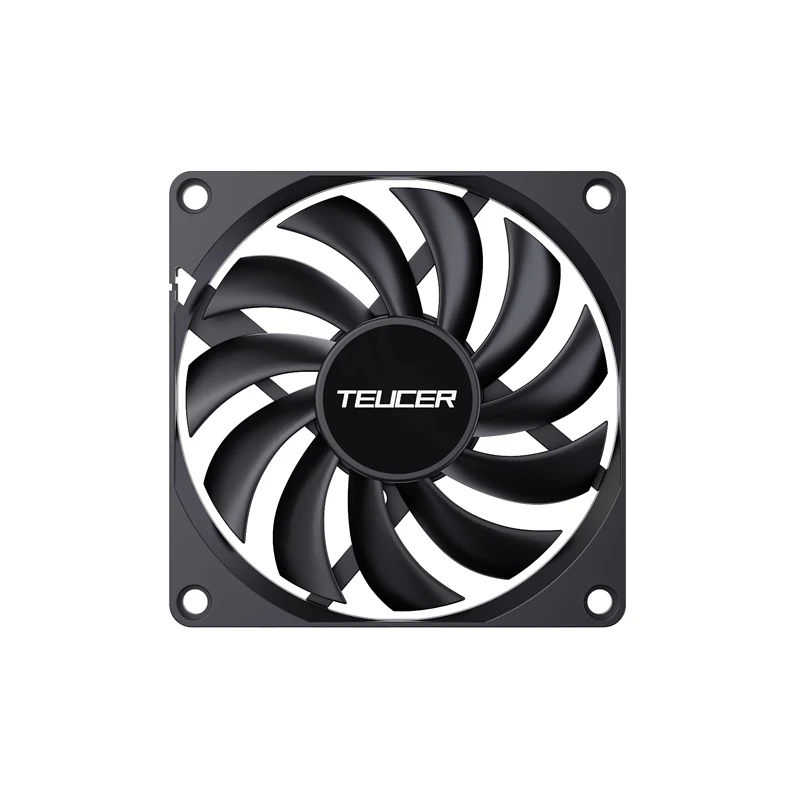 TEUCER UT-8010 Ventilador para PC de 80 mm, 800-3000 RPM Ventilador de enfriamiento silencioso de 4 pines PWM 11 aspas - imagen 4