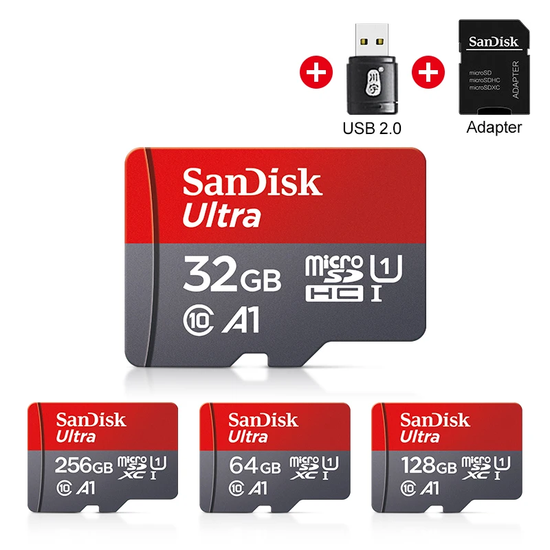 Tarjeta de memoria micro sd A1, adaptador Ultra para lector de tarjetas, TFcard Original, 32GB, 64GB, 100% GB, 128 GB, 256 GB, C10, U1, SDXC, 512 - imagen 2