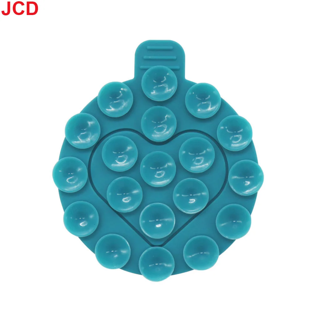 Soporte de teléfono de silicona adhesivo de doble cara con respaldo de corazón de amor, soporte de teléfono perezoso con ventosa fuerte, almohadilla fija, nuevo, 1 piezas - imagen 5