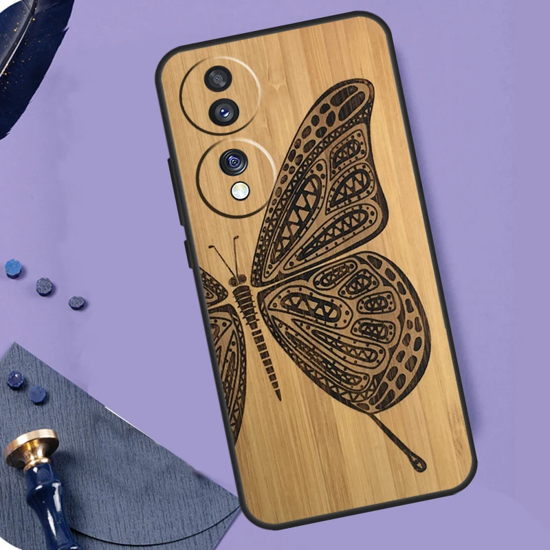 Funda de madera para Honor Magic 6, 5 Pro Lite, 50, 70, 90, X9b, X8b, X7, X8, X9, X6a, X7a, X8a, X9a - imagen 2