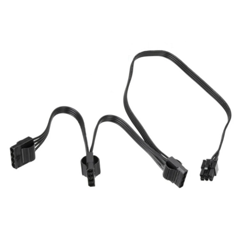 Cable de alimentación Modular periférico Molex IDE de 6 pines a 3x, 4 pines, para fuente de alimentación Seasonic PRIME Platinum 1600W 1300W 1200W 1000W 850W - imagen 4
