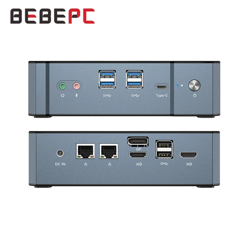 BEBEPC Mini PC para juegos con Inter Core i7-1360P compatible con 2xDDR5 RAM 2xM.2 NVME computadora compacta para Office Windows10pro Ready