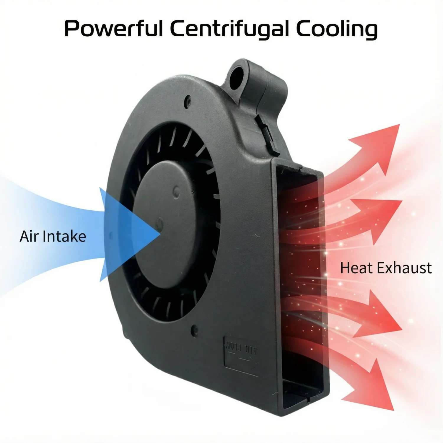 75mm X 15mm 7515 ventilador Turbo DC 12V 4 pines PWM doble bola alto flujo de aire ventilador de refrigeración de escape lateral para 1U servidor PC DIY - imagen 2