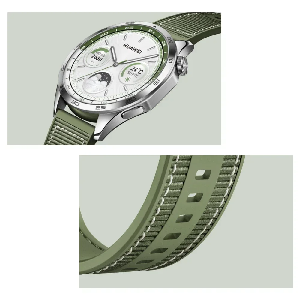 Correa trenzada tejida de 22mm, correa oficial para Huawei Watch GT4, pulsera para Huawei Watch4 GT3 Pro, pulsera de reloj - imagen 3