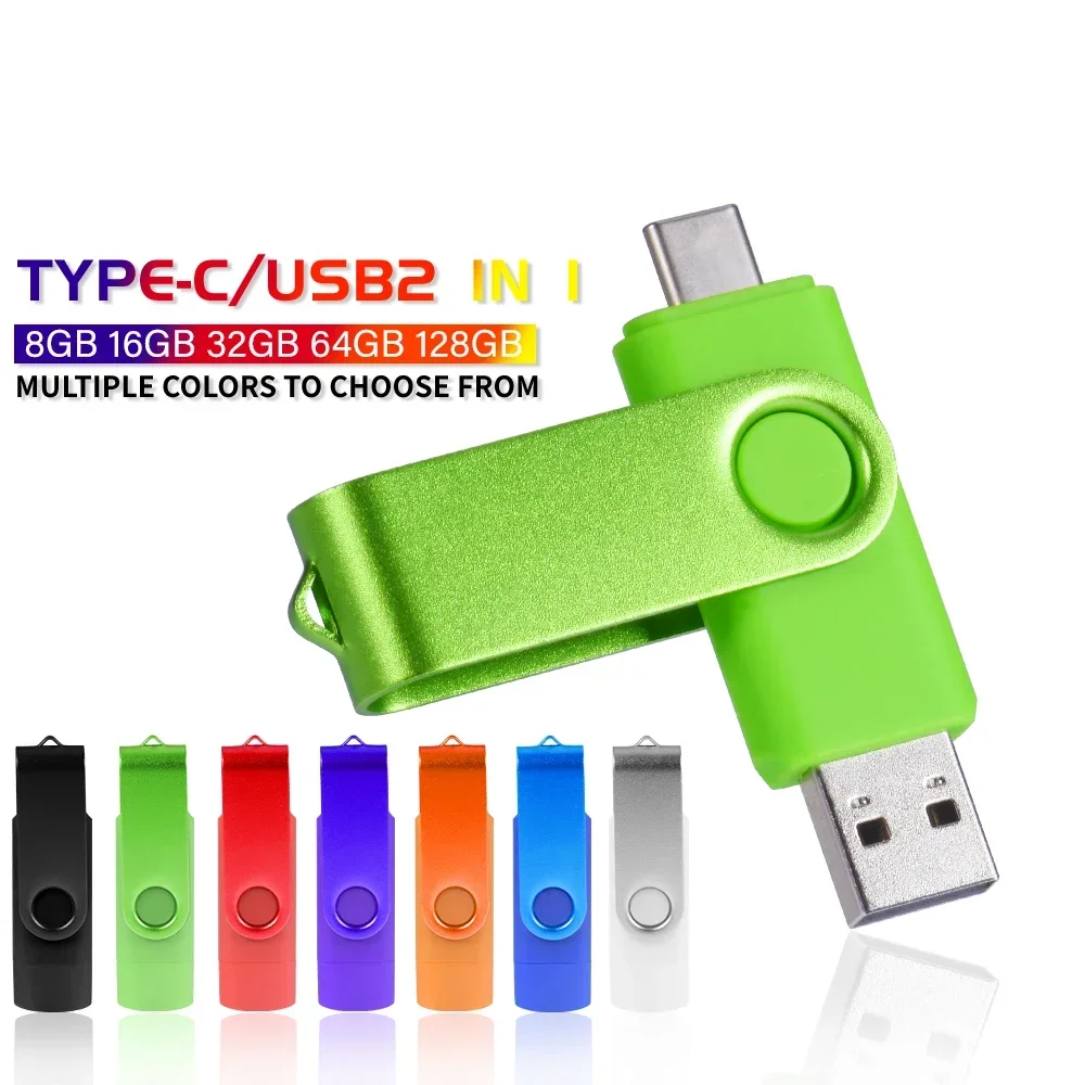5 UNIDS LOTE USB Flash Drives 128GB Llavero Gratis Pen Drive 64GB TYPE-C Memory Stick 32GB Promocional Verde Azul USB Stick 16GB - imagen 4