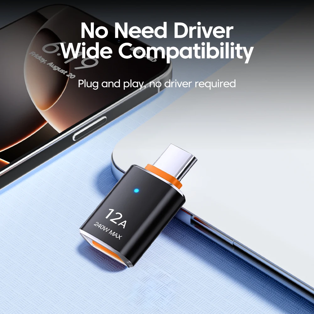 Adaptador USB3.0 OTG tipo C macho a conector hembra USB convertidor de transferencia de datos de carga rápida para iphone 15 Samsung Huawei Xiaomi - imagen 5