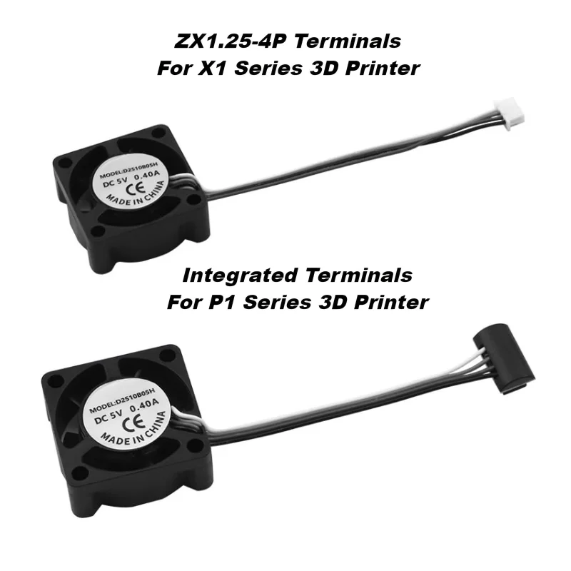 Piezas de impresora LS-3D, ventilador de refrigeración 2510 para Bambu Lab X1/P1 Hotend con Cable, ventilador de refrigeración rápido para Bambu X1C P1S P1P Series - imagen 5