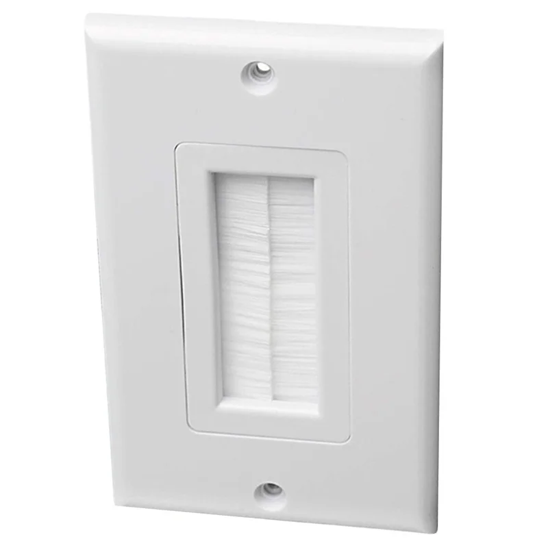 Panel Multimedia multifuncional con cepillo, sin toma de Cable de soldadura, Panel de información, Panel de Cable enchufable de pared, puerto único - imagen 5