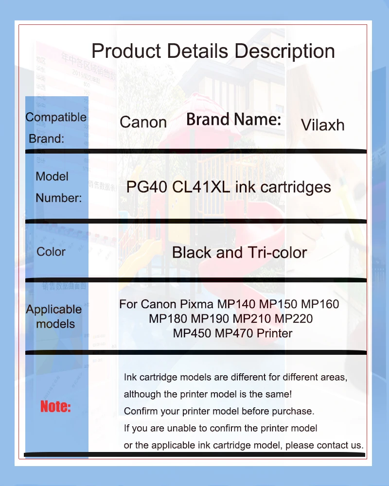 Cartucho de tinta recargable PG-40 CL-41 PG40 CL41 para impresora Canon Pixma MP140 MP150 MP160 MP180 MP190 MP210 MP220 MP450 MP470 - imagen 2