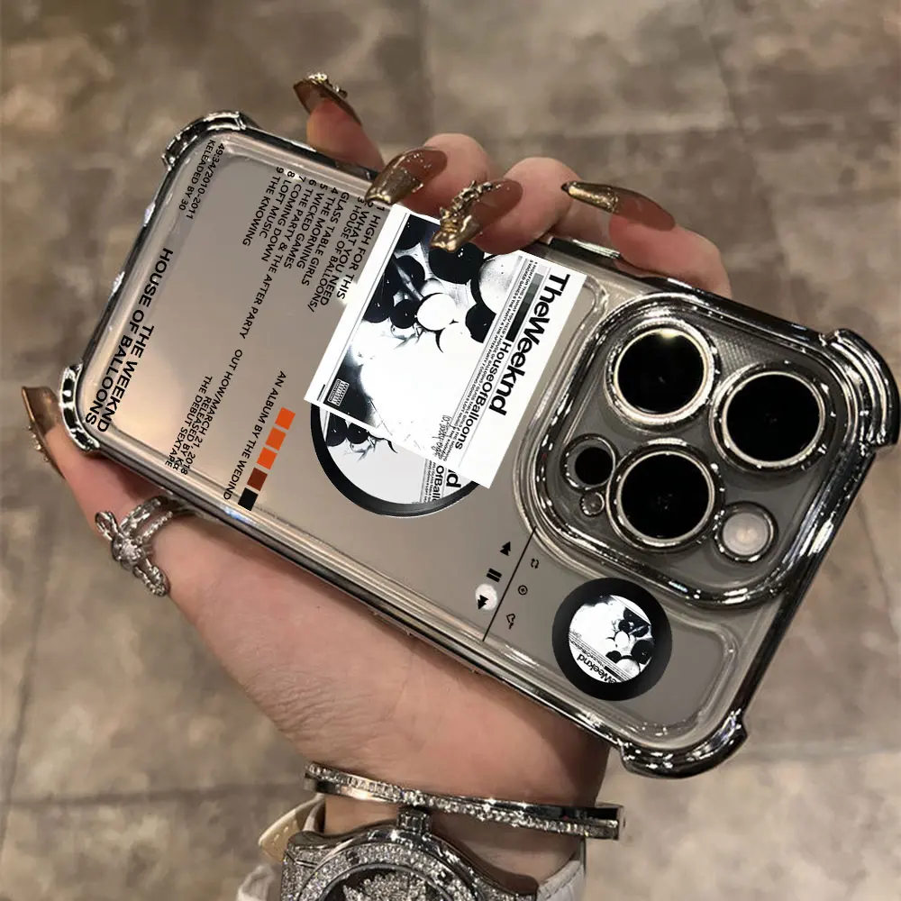 The Weeknd nuevo álbum de carteles funda de teléfono chapada en caliente para iPhone 16e 15 14 13 12 11 Pro Max X XR XSMax 7 8 6 Plus Airabag anticaída - imagen 2