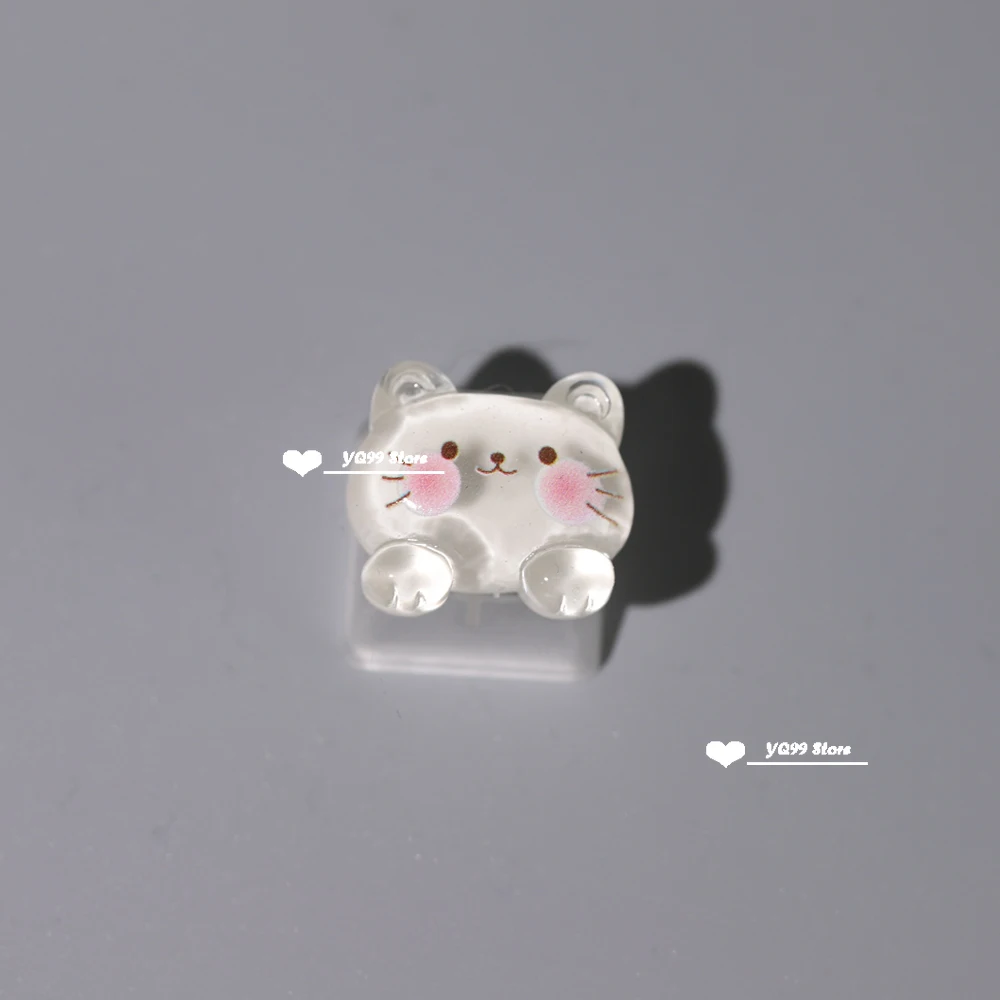 Teclas para teclado mecánico hechas a mano, personalizadas con flores, transparentes, bonitos juegos de botones retroiluminados, DIY - imagen 4