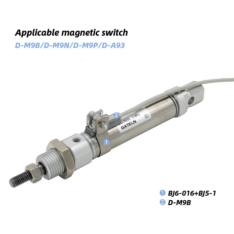 CD85N diámetro 8 10 12 16 20 25mm carrera 10-200mm cilindro neumático C85 cilindro de aire estándar doble acción varilla única - imagen 5