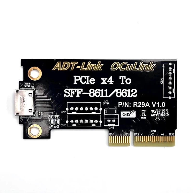 Tarjeta de expansión PCIe 4,0 X4 a SFF 8611/ 8612, adaptador PCI Express, tarjeta convertidora