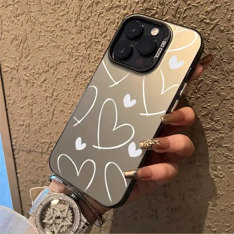 Funda Love Heart para VIVO V29 5G V23 V27E V25 Pro Y27 Y15S Y16 Y22S Y50 S1 Y17S cubierta negra rosa gato negro moda capa dura - imagen 4