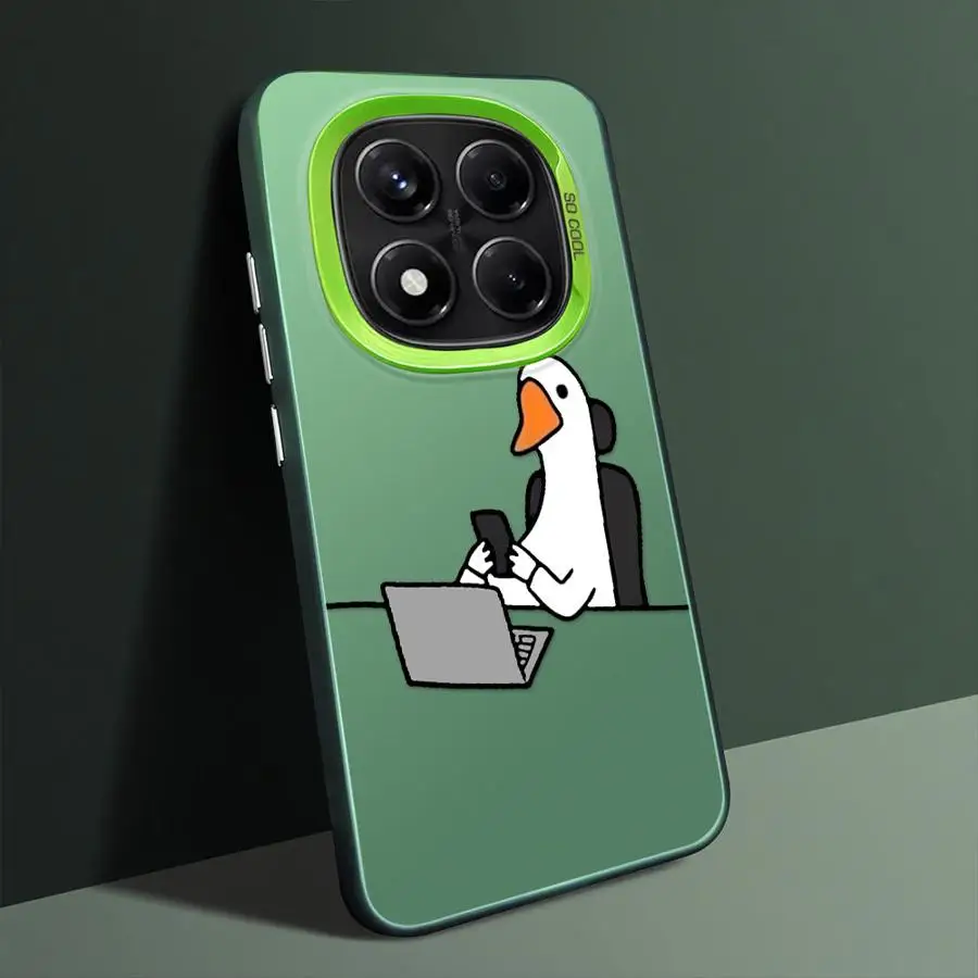 Funda para Xiaomi Redmi Note 13 12 11 9s 10Lite 12s 11s 10s 14 Pro Plus funda trasera para teléfono pato de trabajo de dibujos animados - imagen 3