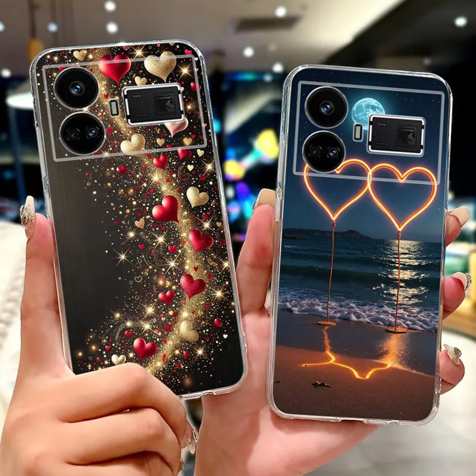 Para Realme GT5 Funda Realme GT 5 Funda lindo amor corazón dibujos animados suave Delgado Funda carcasa protectora para RealmeGT5 Capa RMX3823 parachoques - imagen 2
