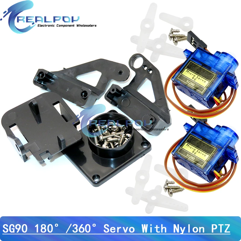 Soporte de Servo para cámara, plataforma antivibración para avión FPV, PTZ de nailon dedicado para servomotor 9G SG90 180 °/360 °