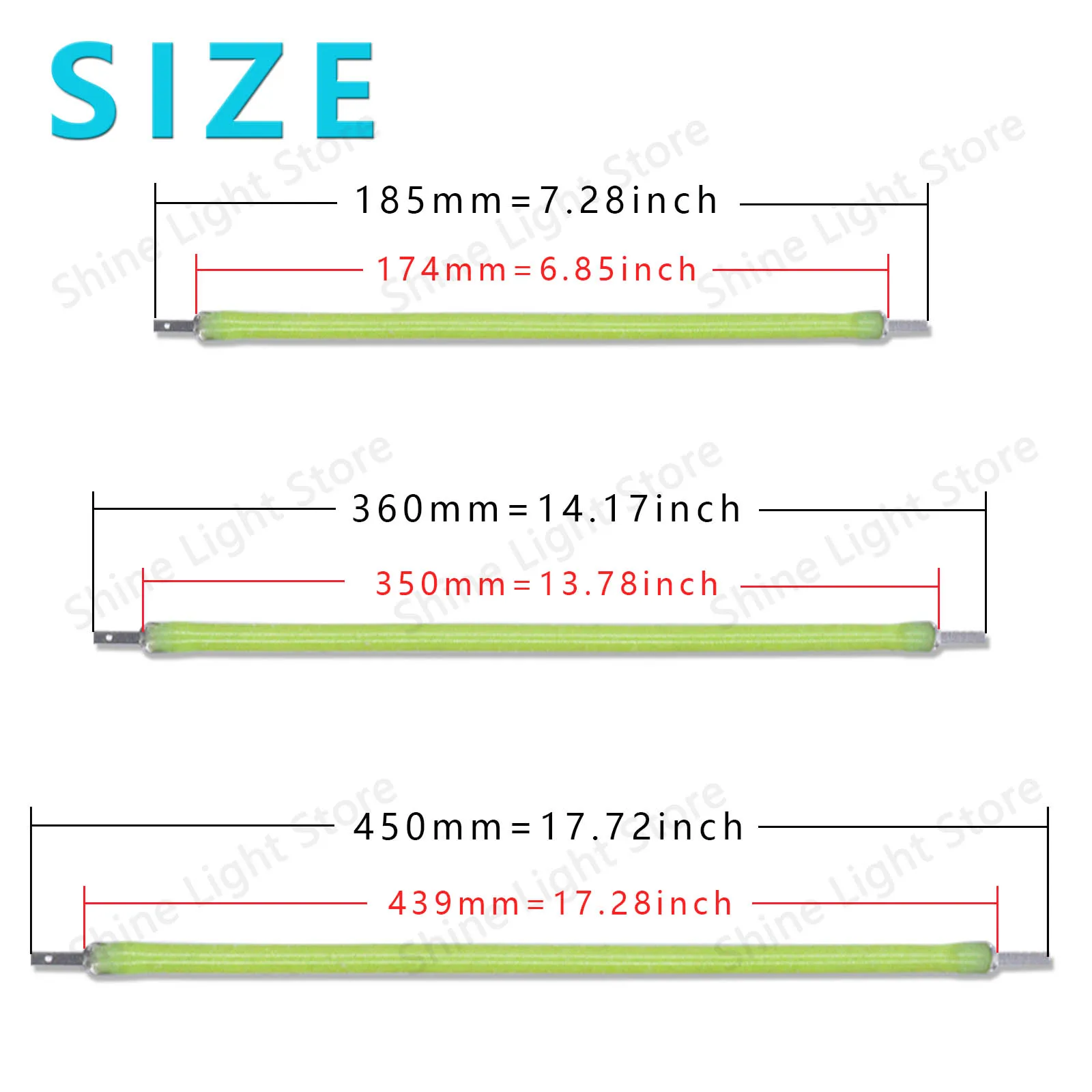 38mm 80mm 145mm 185mm 360mm 450mm filamento LED Flexible DC3V bombilla Edison diodo accesorios decorativos DIY - imagen 3