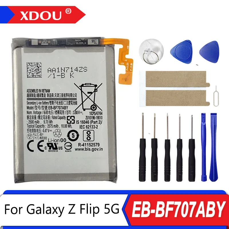Nueva batería de EB-BF707ABY EB-BF708ABY para Samsung Galaxy Z Flip 5G GH82-23867A SM-F707U BF707 BF708 baterías de teléfono + herramientas - imagen 2