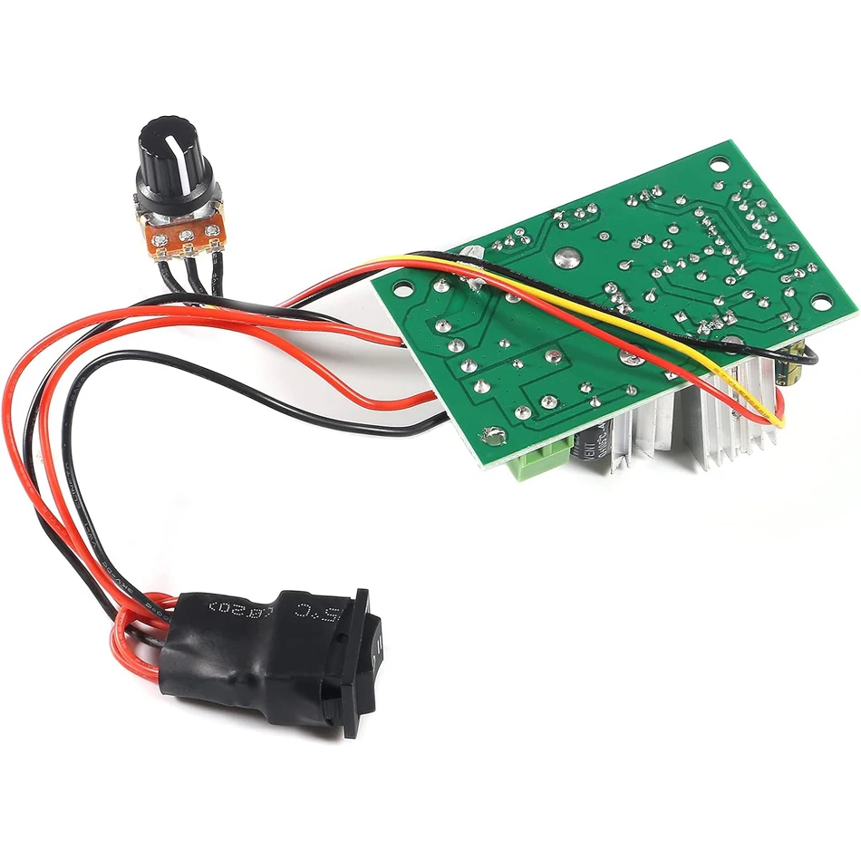 Controlador PWM de velocidad de Motor de CC ajustable mejorado, interruptor de marcha atrás de 120W, 10V, 12V, 24V, 30V, 1 unidad - imagen 2