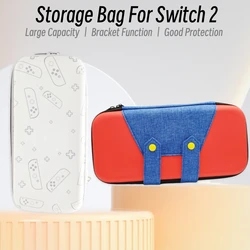 Bolso de mano portátil estilo tema de juego para Switch 2, estuche de almacenamiento grande para NS 2, bolsa de viaje con 10 ranuras para tarjetas de juego, accesorios