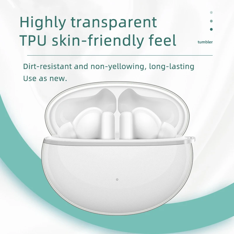 Funda transparente para Huawei Freebuds 5i, funda transparente de TPU inalámbrica, auriculares protectores Freebuds5i con llavero - imagen 4