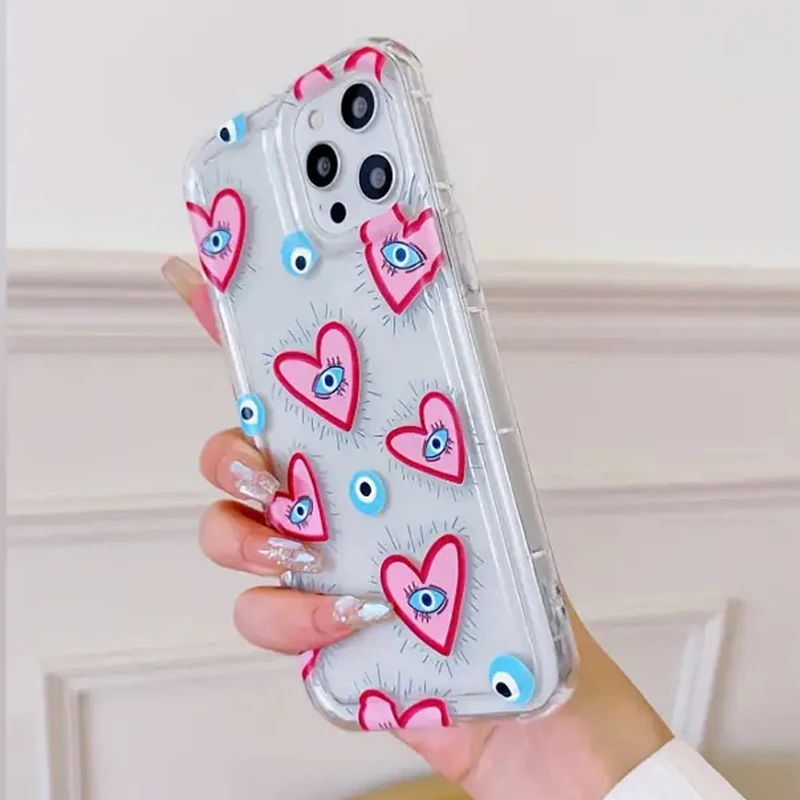 Fashion Lovely Eyes Clear Silicone Phone Case for Xiaomi POCO X6 X3 F5 Pro Mi 13T 12T 14 Pro 13 12 11 Lite 5G NE Soft Cover - imagen 4