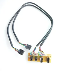 Cable Extensión Frontal USB 2.0 y Audio HD para Placa Base