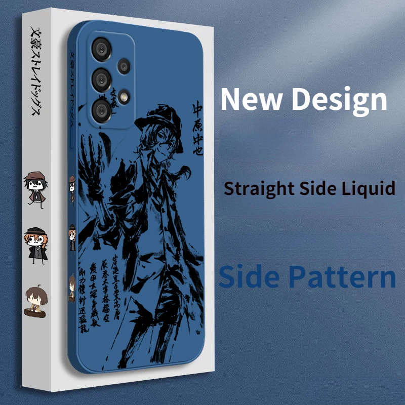 Funda de teléfono Bungo Stray Dogs para Samsung, A55, A53, A33, A52, A32, A71, A51, A21S, A35, A25, 5G, cuerda líquida izquierda - imagen 4
