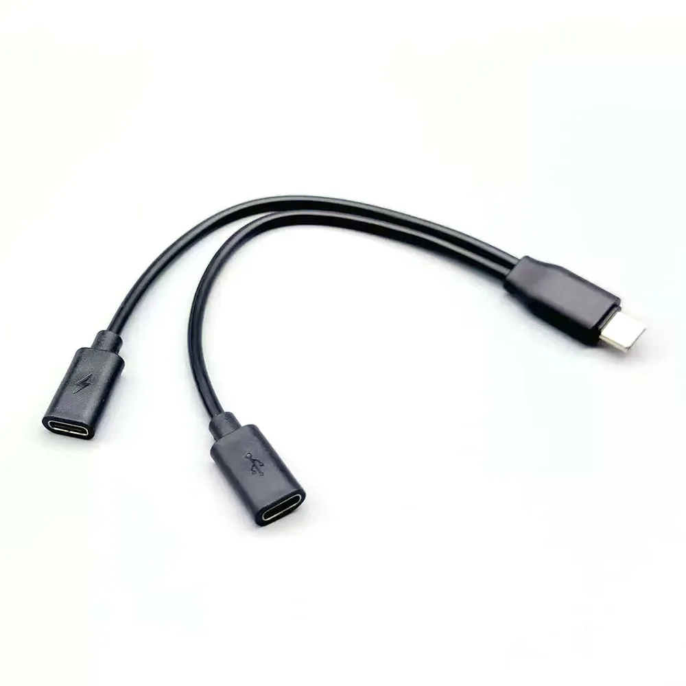 5pcs 2 in 1 USB Type C  to 2 USB C Fast Charging Data Transfer HUB Splitter OTG Converter Laptop Multifunctional Adapter - imagen 5