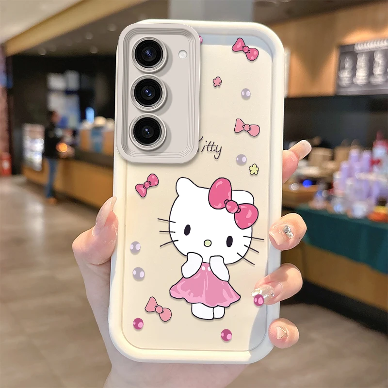 Preciosa funda blanda Sanrio Hello Kitty para Samsung Galaxy A35 A34 A33 A32 5G A31 A30 A24 A23 A22 A16 A12 A06 A03 M55 funda de silicona - imagen 4