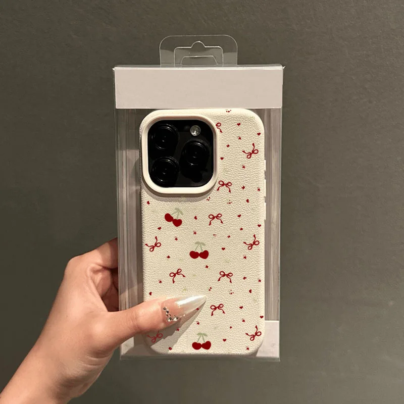 Funda de teléfono con diseño de lichi y lazo de cereza para Xiaomi Redmi Note 14 Pro Plus 5G, funda Redmi Note 14 13 12S 12 11 10 14C 13C 12C - imagen 2