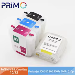 Cartucho de tinta recargable HP 10/82 para DesignJet 500/510/800