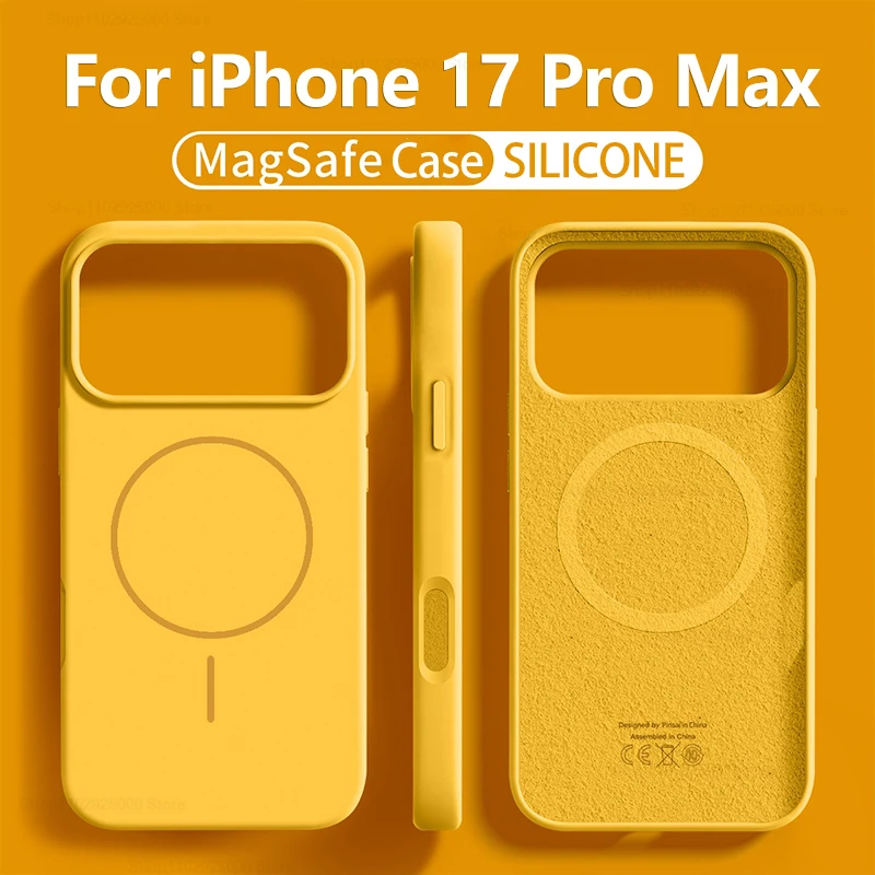 Funda de silicona líquida para iPhone 17 15 16 14 13 12 Pro Max Plus 17 fundas de aire para Magsafe fundas Original para iPhone 17 16 Pro Max funda iphone 17 pro max - imagen 3