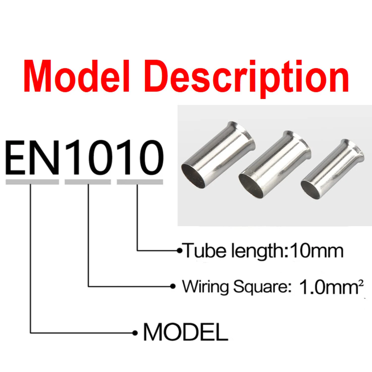 Kit surtido de casquillos de montaje de engarzado de cobre de alambre de 1950 piezas, conector de engarzado de cobre estañado de casquillos de alambre no aislados de 22-10 AWG - imagen 3