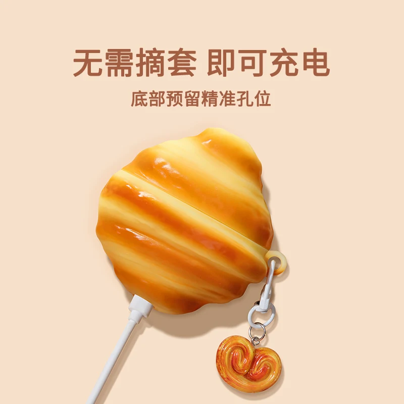 2025 nueva funda protectora para galletas de Chocolate con forma de Donut y pan tostado para Apple AirPods Pro3 Generation