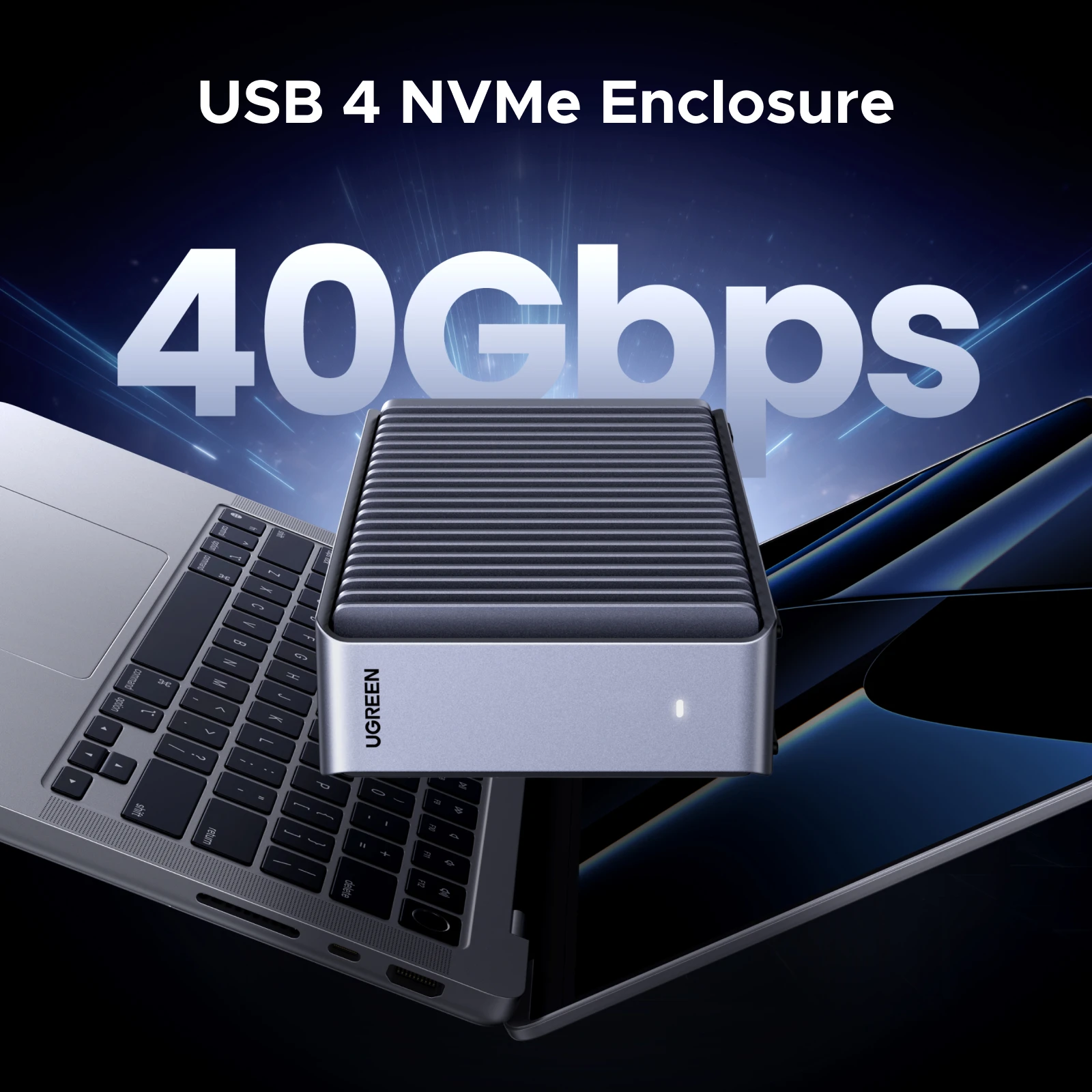 UGREEN 40Gbps M2 SSD Caja USB4 NVMe Compatible con Thunderbolt M.2 NVMe SSD Caja para Mac Mini M4 MacBook Pro - imagen 2