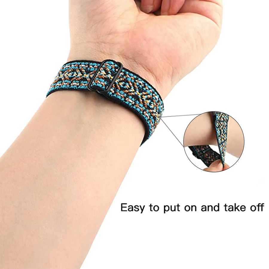 Correa elástica de nailon para Fossil Gen 6, 5, 5e, 44mm, 42mm, pulsera para Fossil Gen 5, LTE, 45mm, Gen 4, Venture HR Charter Watch Band - imagen 2