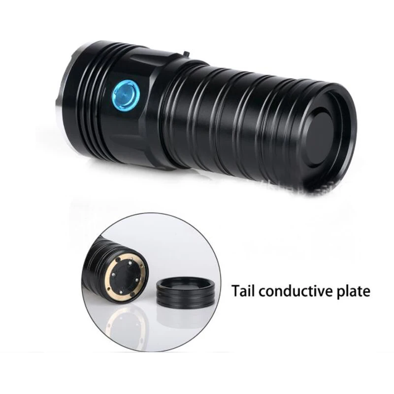 Linterna LED K18 80W 5400LM superpotencia 18x XML-T6 recargable por USB 3 modos IP65 linterna de luz de Flash impermeable - imagen 5