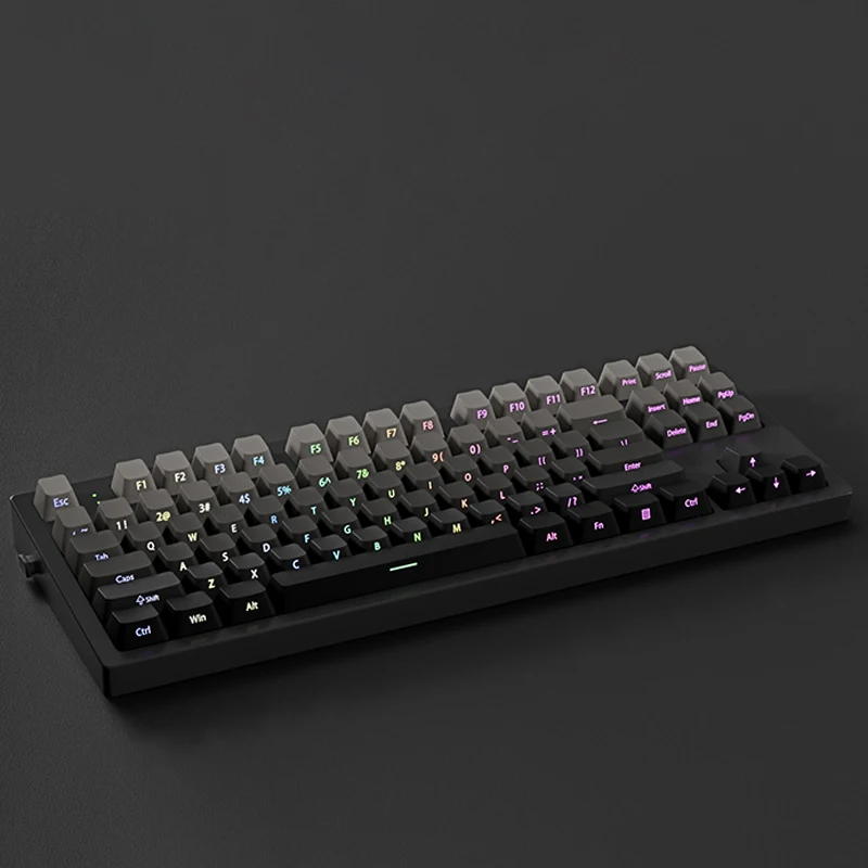 Teclas PBT con estampado lateral de perfil de cereza gris degradado, teclas retroiluminadas RGB de doble disparo, 135 teclas para teclados de interruptores Cherry MX - imagen 3