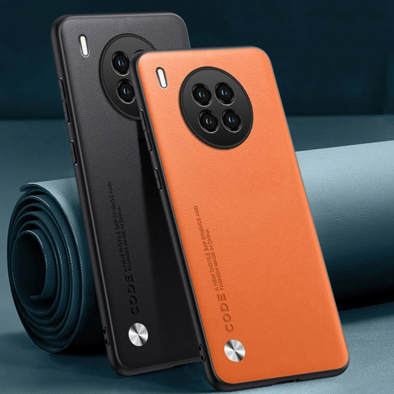 Funda de cuero PU de lujo para Huawei Nova 8i, cubierta trasera de silicona mate a prueba de golpes, protección completa, funda de teléfono para Honor 50 Lite - imagen 2